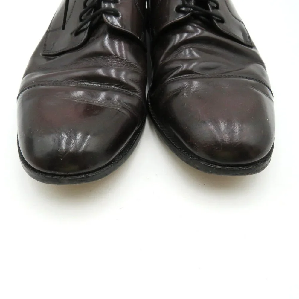Cole Haan Dress Shoes Mens Size 12 Brown‎ Oxblood Cap Toe Leather Oxford Derby